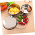4pcs Set Happyyami Camping Pot Pan Stainless Steel Cookware Non-stick Surface Easy to Clean