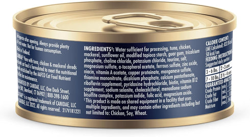 2.46 oz. 24), Canidae Pure Adore Premium Wet Cat Food, Tuna, Chicken & Mackerel in Broth, (Case of Grain Free