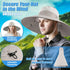 Super Wide Brim Fishing Hat - UPF 50+ Sun Safari Hat with Removable Neck Face Flap