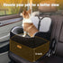 6in 26 lbs PETICON Waterproof Dog Car Seat for Small Medium Dogs, Memory Foam Pet Booster Seat for Dogs up