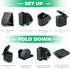 Sckee Camping Toilet, Portable Toilet for Adults, Portable Travel Folding Toilet with Lid and Paper Holder, Compact