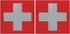 2 Pcs IR Reflective Medic Red Cross IFAK Patches | Hook &