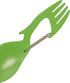 Kershaw Ration Multi Tool Spork, Stainless Steel Spoon, Fork, Carabiner, and Bottle Opener