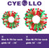 cyeollo 2 Pack Dog Collar - Elastic Adjustable Valentines Holiday Collars with Pom Pom Ornaments for Medium Dogs
