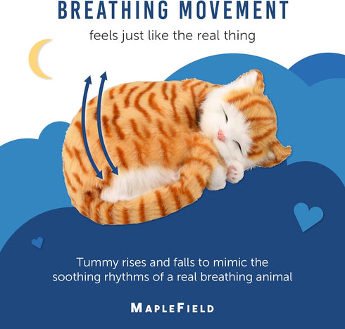Maplefield Breathing Stuffed Animal Doll, Interactive Plush Dog Toy for Companionship and Gifting
