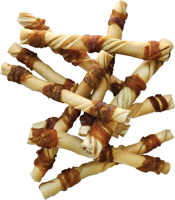Wild Eats Water Buffalo Jerky Wrapped Cheek Twist Dog Chews - 10