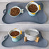 Raised Tilted Ceramic Cat Food Bowl - Cute Fish Shape Elevated Slanted Dish for Kitty Feeding, Ergonomic Anti Vomiting