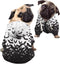 Dog Halloween Costume, Black & White Splash Bat Hoodie Sweatshirt with Hat for Small Medium Large Dogs Cats, L