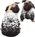 Dog Halloween Costume, Black & White Splash Bat Hoodie Sweatshirt with Hat for Small Medium Large Dogs Cats, L