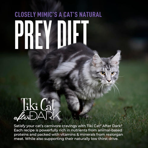 5.5 oz. (8 Count) Tiki Cat After Dark Soft Pate Wet Cat Food, Beef & Beef Liver Recipe, Can