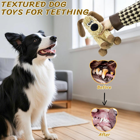 MeetYooo Squeaky Stuffed Dog Toys, Chew Toy for Large Medium Small Breeds, Plush Dog Toys to Keep Them Busy, Puppy