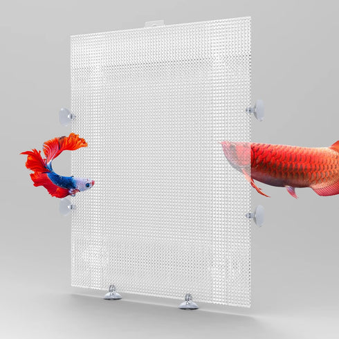 2 Pack Fish Tank Divider, Clear Plastic Aquarium Dividers with Suction Cups, Juvenile Fish Separator, 10 * 13in