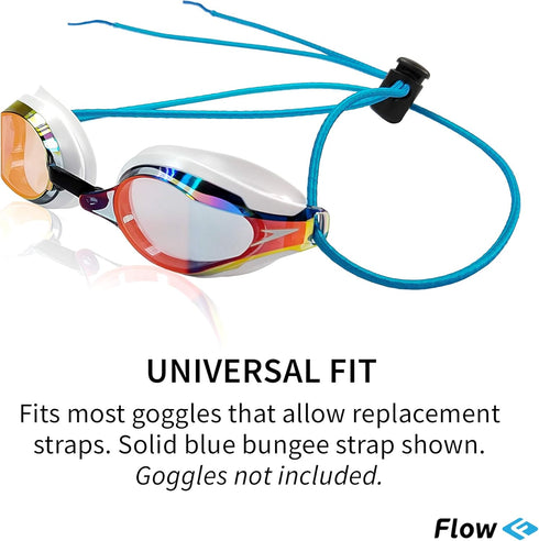 Flow Goggle Strap Kit, 2-Pack Replacement Bungee Cord Straps for Swim Goggles