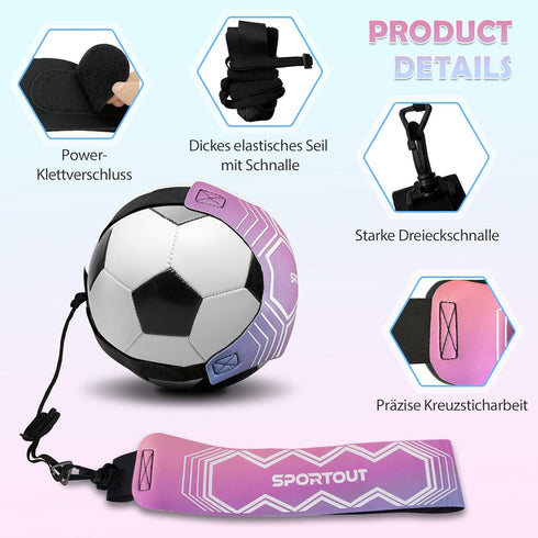 Sportout Volleyball/Soccer Training Equipment, Solo Trainer, Adjustable Waist Belt for Kids & Adults