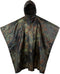GRVCN Military Rain Poncho - Camouflage Lightweight Waterproof Raincoat for Outdoor Use