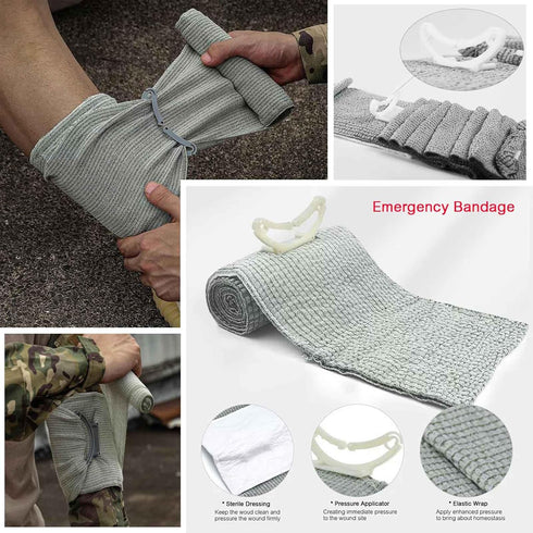 Ifak Trauma Kit, 74 Piece Tactical First Aid Supplies, Molle Pouch, Refill for Camping Hiking Travel