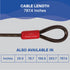 Heavy Duty Security Cable for Bike & Bicycle - 65 ft Universal Steel Looped Cable for Outdoor Generator Protection