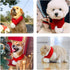 Christmas Dog Santa Hat with Adjustable Scarf, Red Knit Scarf, Dog Winter Neck Warmer for Christmas Party Dressup