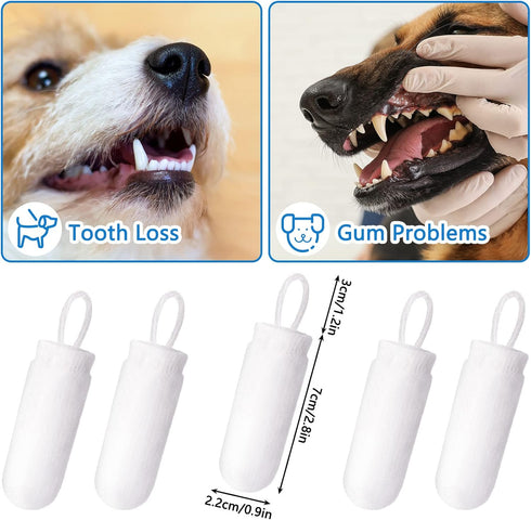 20 Pcs Soft Microfiber Fingerbrush for Dogs, Pet Dental Finger Brush for Dog Cat Teeth Cleaning