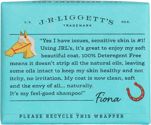 100% 3.5 oz J.R.LIGGETT'S Natural Horse Shampoo Bar - Non-GMO, Detergent-Free Formula Gently Deep Cleans and Supports