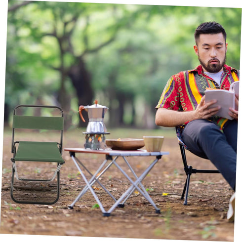 Toddmomy Portable Folding Chair Compact Outdoor Fishing Stool for Camping Travel Picnics Lightweight Space-Saving