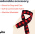 Huxley & Kent Pet Scarf | Buffalo Check (Large) | Festive Christmas Holiday Accessory for Dogs/Cats | Holiday Pet Scarf Neckwear| Cute Fun Winter Pet Accessory