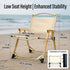 11.6 Folding Camping Chair, Outdoor Chair with Wooden Armrests,Folding Chair for Camping, Hiking, Beach, Picnic, Indoor