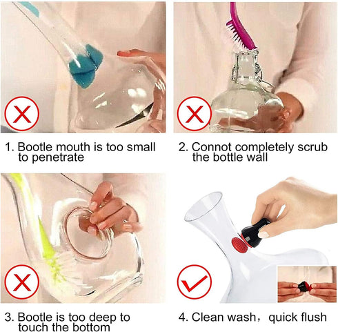 2PCS Magnetic Spot Scrubber, Precision Aquarium Glass Cleaner, Scratch-Free No-Slip Magnet Cleaning Brush