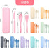 Reusable Travel Utensils Set with Case, 10 Sets Wheat Straw Cutlery for Kids and Adults