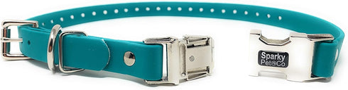 Sparky Pet Co - Apollo ECollar Replacement Strap - Waterproof Biothane Dog Collar - Adjustable, 3/4" x 28" (Teal)