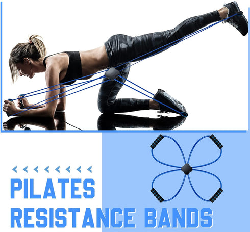 Junkin Pilates Reformer Resistance Band, Elastic Loop Tube Bands for Home Fitness Equipment for Women
