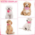 Tudomro 40 Pcs Adjustable Pink Dog Collars, Rose Red for Small Medium Dogs, Wedding Party Grooming Accessories