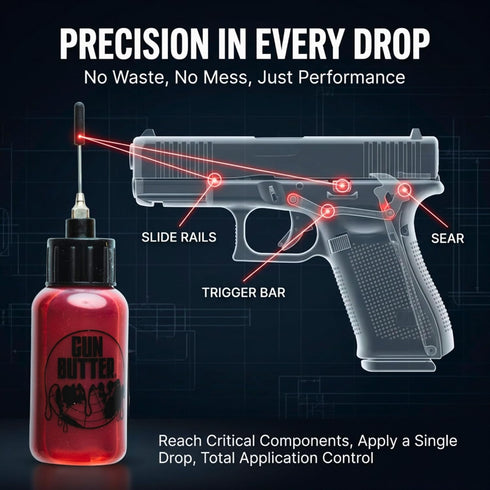 1 oz fl Needle Oiler Full Synthetic CLP Gun Oil for Pistols, Rifles & EDC | Precision Applicator, Gun Lubricant Cleaner