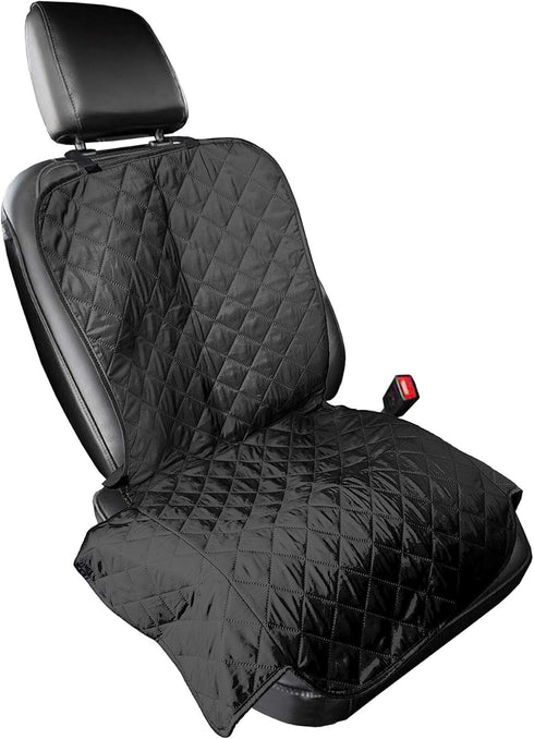 Furhaven Universal Quilted Water-Resistant Car Seat Protector - Black, One Size