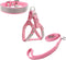 Fashion Dog Collar & Harness & Lead Sets - Comfortable Soft Collar Harness and Leashes Set for Dog - Pink - XS