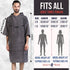 100% ALLEN & MATE Cotton Hooded Surf Poncho Changing Robe - Oversized Absorbent Pool & Beach Towel Swim Robe for Men
