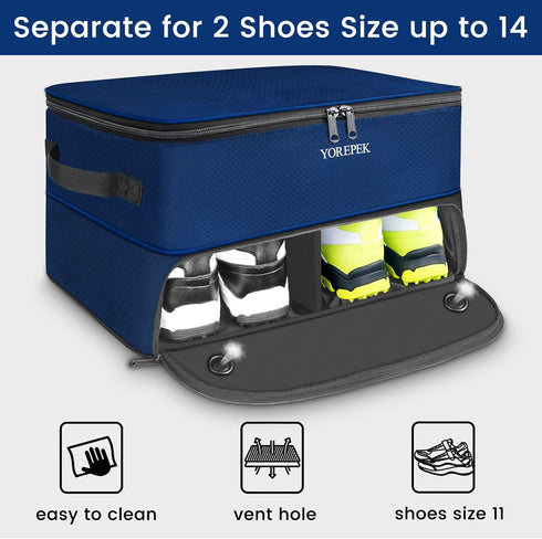YOREPEK 2 Layer Golf Trunk Organizer, Waterproof Car Locker for Golf Shoes and Accessories