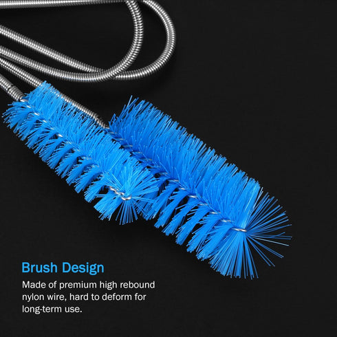 UEETEK Stainless Flexible Cleaning Brush - Double Ended Canister Filter Tube Hose Pipe Cleaner for Aquariums