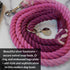 DJANGO Cotton Rope Dog Leash, 5 FT Ombre for Small Medium Large Dogs, Custom Colors, Gold and Silver Hardware