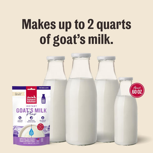 5.2 The Honest Kitchen Human Grade Instant Goat's Milk with Probiotics for Dogs and Cats, Ounces