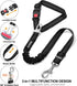 Paercute 3 Set Piece Dog Car Seat Belt - Retractable Adjustable Pet Seatbelts for Vehicle Headrests - Heavy Duty