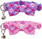 azuza 2 Pack Valentine's Day Cat Collar with Bell, Breakaway Collars with Cute Bowtie, Adjustable from 8"-12" (Cute