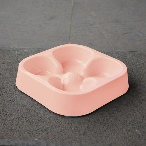 Healthy Slow Feeding Dog Bowl for French Bulldog - No Choking Dog Cat Food Water Bowl with Four-Leaf Clover Pattern