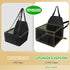 PetsHome Upgrade Dog Car Seat, Foldable Booster Seat with 12 PVC Tubes, Waterproof for Small to Medium Dogs, Pure Black