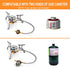 WADEO Camping Gas Stove, 3700W Portable Backpacking Burner with Piezo Ignition and Carrying Case