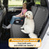 Seeseven 52W Dog Car Seat Cover for Back Seat, Waterproof Back Seat Cover with Zippered Armrest Access, Non Slip Rear