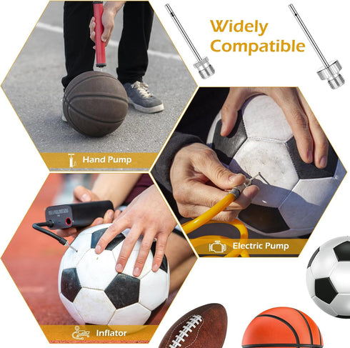 veztbiu Nozzles Ball Pump Needles, Unbreakable Air Pump Needles Compatible with Hand and Electric Pump, Sports Ball Air
