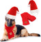 Rypet Dog Santa Hat and Scarf, Christmas Costumes for Large Dogs, Pet Santa Hat and Christmas Scarf