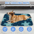 imiBBWQu Summer 27" 22" Cooling Dog Bed Star Blue Sky Pet Ice Pad Mat Washable Beach Cooling Pad Dog Water Bed for Car