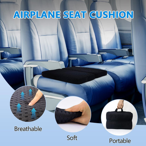 3D Esme L&H Portable Seat Cushion, Breathable Fabric Foldable Seat Cushion for Stadium Bleachers/Airplane Travel; Soft